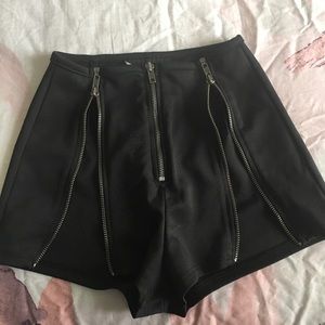 Black Zipper shorts